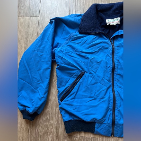 Vintage LL Bean Three Season Jacket Fleeced Lined Blue Men's Size Large - Picture 4 of 8
